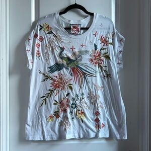 Johnny Was  Large short sleeved top.